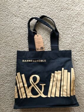 Barnes & Noble Black and Gold Tote Bag